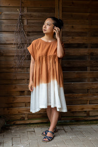 Beach Frock Mini - Handwoven - Hand Dyed with Cutch