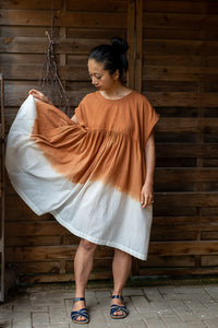 Beach Frock Mini - Handwoven - Hand Dyed with Cutch