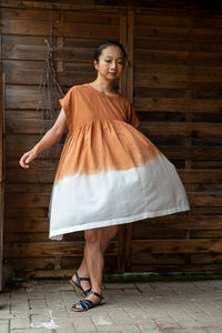Beach Frock Mini - Handwoven - Hand Dyed with Cutch