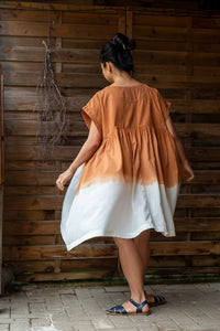 Beach Frock Mini - Handwoven - Hand Dyed with Cutch