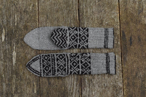 Bed Socks - Handspun Wool - Grey