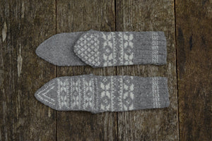 Bed Socks - Handspun Wool - Grey