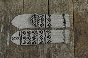 Bed Socks - Handspun Wool - Oat
