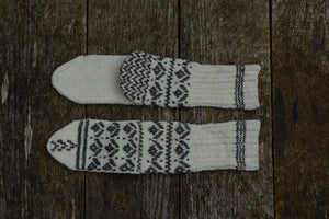 Bed Socks - Handspun Wool - White
