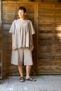 Bib Smock - Handwoven - Seed Pod Brown