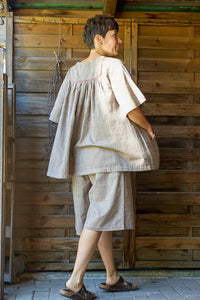 Bib Smock - Handwoven - Seed Pod Brown