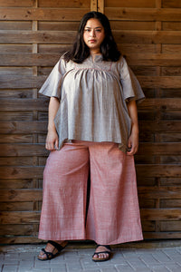 Boat Pant - Handwoven - Faded Red
