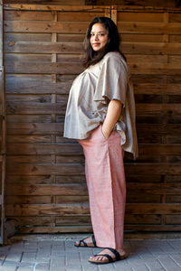 Boat Pant - Handwoven - Faded Red
