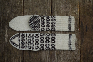 Boot Socks - Handspun Wool - Off-White