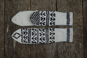 Boot Socks - Handspun Wool - Off-White