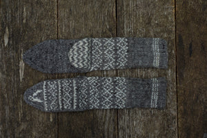 Boot Socks - Handspun Wool - Grey