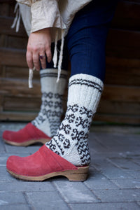 Boot Socks - Handspun Wool - Off-White