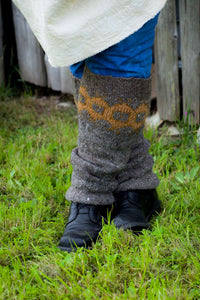 Geometric Leg Warmers - Greys - Naturally Dyed - Selection 1