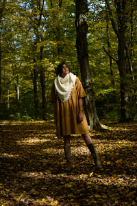 Triangle Shawl - Handspun Wool - Off-White