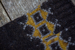 Geometric Leg Warmers - Browns - Naturally Dyed - Selection 3