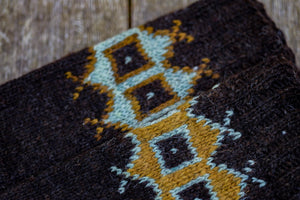 Geometric Leg Warmers - Browns - Naturally Dyed - Selection 2