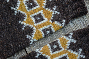 Geometric Leg Warmers - Browns - Naturally Dyed - Selection 3