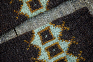 Geometric Leg Warmers - Browns - Naturally Dyed - Selection 2