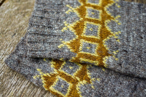 Geometric Leg Warmers - Greys - Naturally Dyed - Selection 1