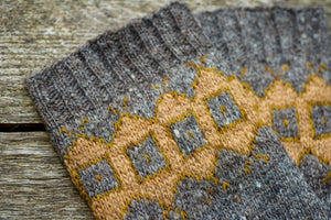 Geometric Leg Warmers - Greys - Naturally Dyed - Selection 1