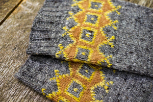 Geometric Leg Warmers - Greys - Naturally Dyed - Selection 1