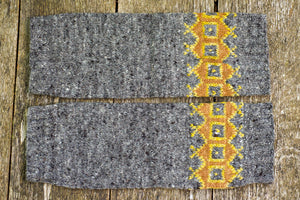 Geometric Leg Warmers - Greys - Naturally Dyed - Selection 1