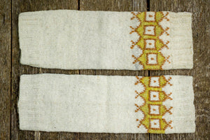 Geometric Leg Warmers - Whites - Naturally Dyed - Selection 3