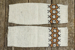 Geometric Leg Warmers - Whites - Naturally Dyed - Selection 2
