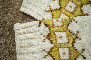 Geometric Leg Warmers - Whites - Naturally Dyed - Selection 3