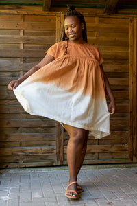 Beach Frock Mini - Handwoven - Hand Dyed with Cutch