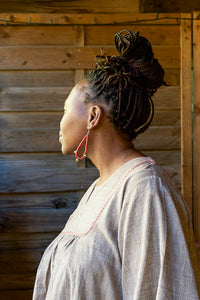 Bib Smock - Handwoven - Seed Pod Brown