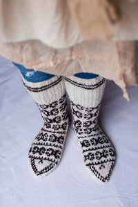 Boot Socks - Handspun Wool - Off-White