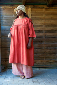 Boat Pant - Handwoven - Faded Red