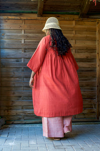 Boat Pant - Handwoven - Faded Red