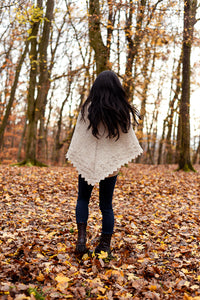 NEW!!! Triangle Shawl - Handspun Wool - Oatmeal