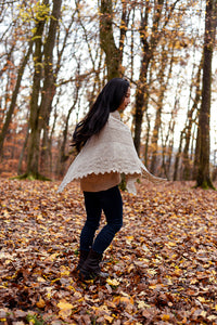 NEW!!! Triangle Shawl - Handspun Wool - Oatmeal