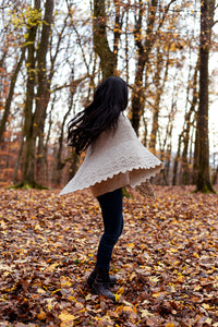 NEW!!! Triangle Shawl - Handspun Wool - Oatmeal