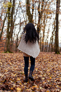NEW!!! Triangle Shawl - Handspun Wool - Oatmeal