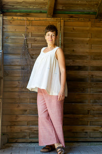 Boat Pant - Handwoven - Faded Red